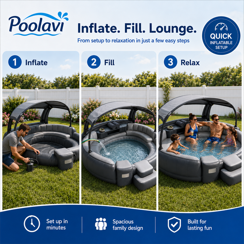 Poolavi Luxury Canopy Sofa Pool